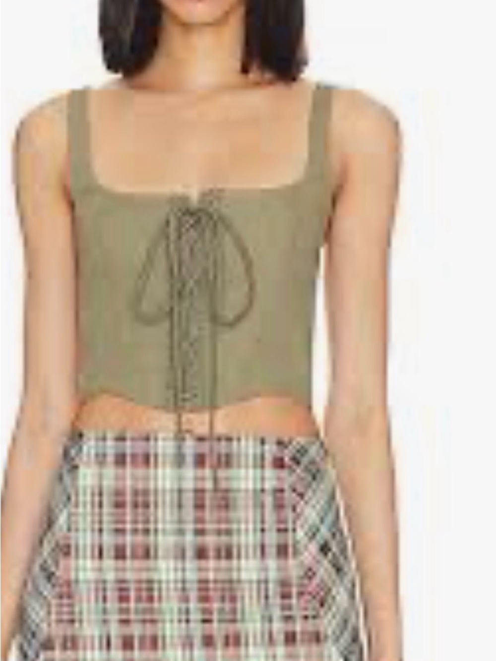 💚 NWT Callipygian Corset top tapestry print